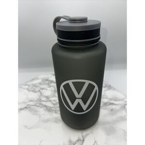 VOLKSWAGON Dark Grey Plastic Water Bottle 32oz-NEW!